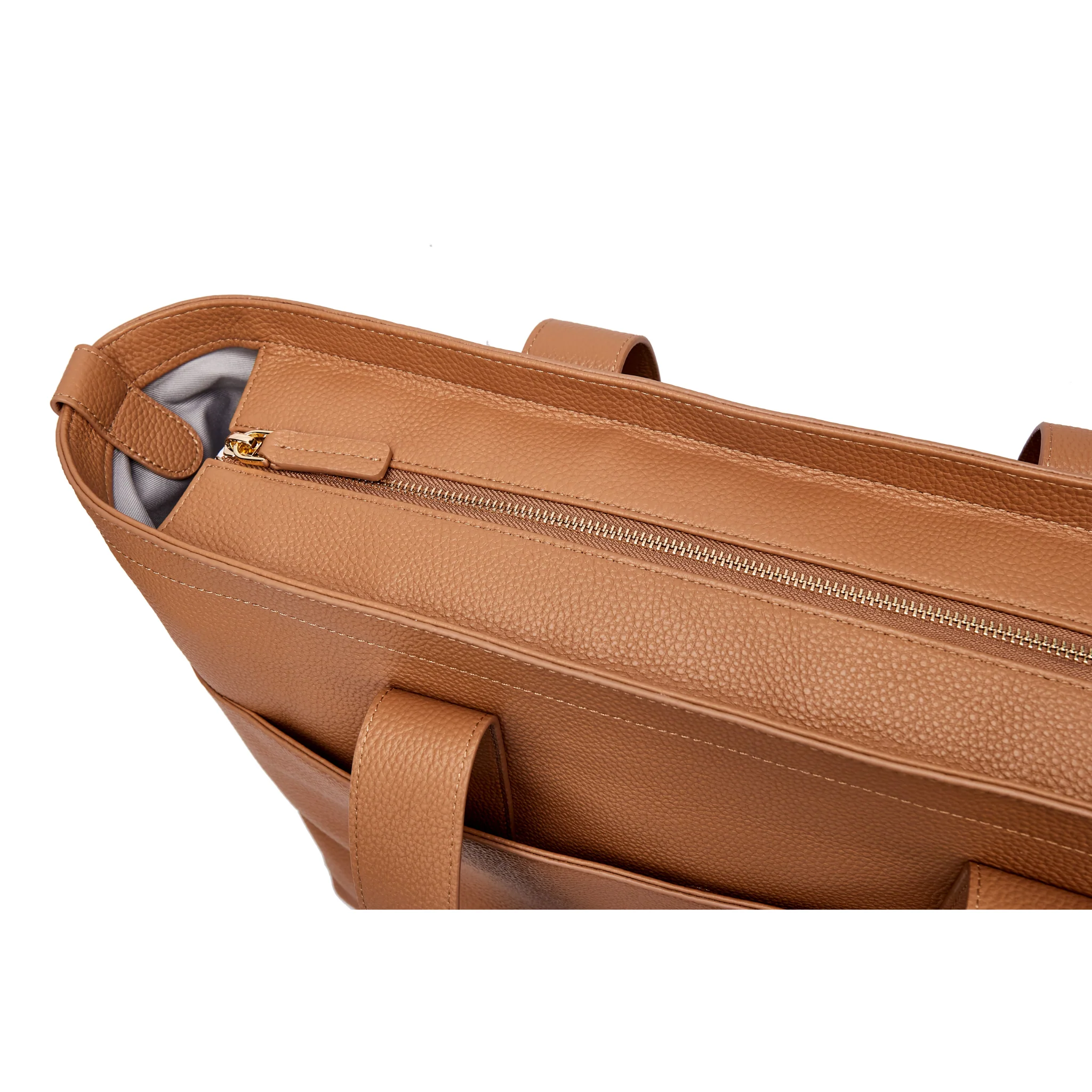 16" Slouchy Leather Laptop Tote | Large Capacity - Image 7